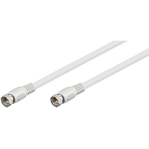 Cablu coaxial antena F 0.3m Alb, AK-SAT-0003-S