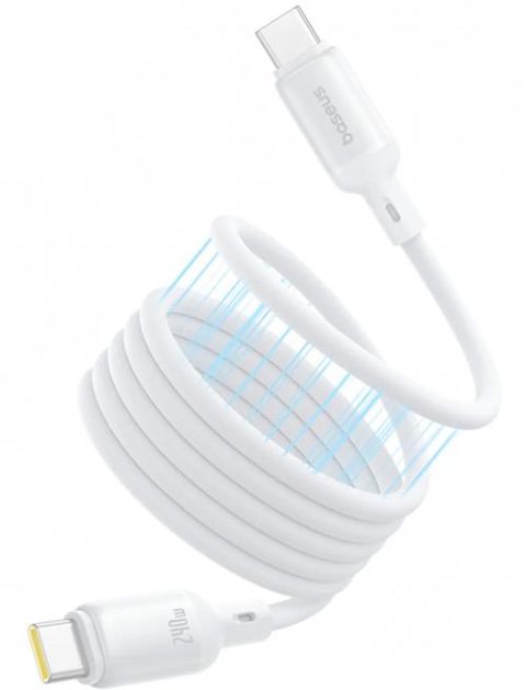 Cablu Date si Incarcare USB-C - USB-C Baseus PicoGo P10376800211-00, 240W, 1m, Alb
