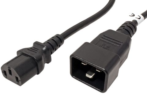 Cablu de alimentare IEC320 C13 la C20 Negru 2m, KPSB2