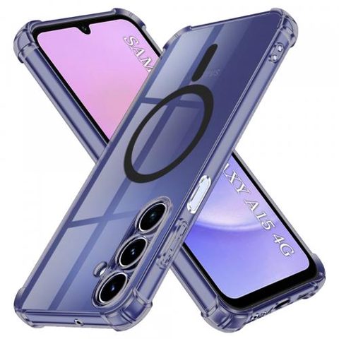 Husa MagSafe pentru Samsung Galaxy A15 5G A156 / A15 A155, Techsuit, Shockproof Clear, Neagra