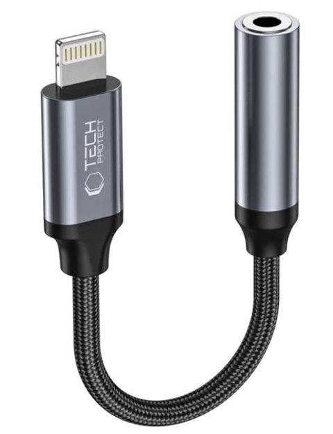 Adaptor Audio Lightning - 3.5mm Tech-Protect Ultraboost, Negru