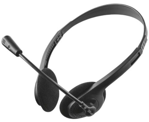 Casti Stereo Trust Primo 21665, Microfon (Negru)