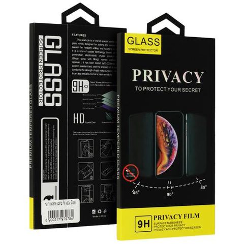Folie de protectie Ecran Privacy OEM pentru Samsung Galaxy S23 Ultra S918, Sticla Securizata, Full Glue, Neagra
