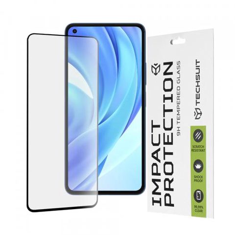 Folie de protectie Ecran Techsuit pentru Xiaomi 11 Lite 5G NE / Mi 11 Lite 5G / 11 Lite, Sticla securizata, Full Glue, 111D (Transparent/Negru)