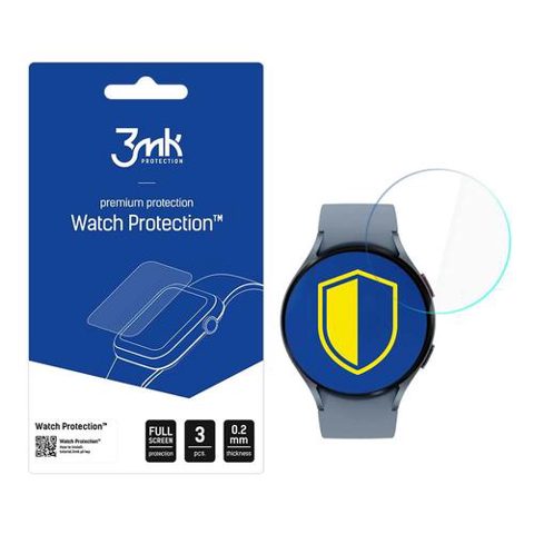 Folie Protectie 3MK FlexibleGlass pentru Samsung Galaxy Watch5 / Watch4 44mm, Set 3 bucati, Sticla Flexibila