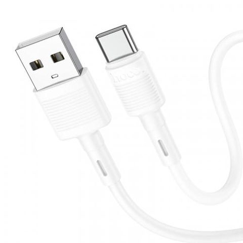 Cablu Date si Incarcare USB-A - USB-C HOCO X83 Victory, 60W, 1m, Alb