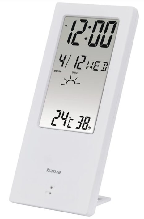 Termometru / higrometru Hama TH-140, cu indicator meteo (Alb)