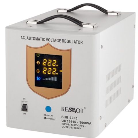 Stabilizator de tensiune automat cu servomotor, 3000VA / 1800W KEMOT URZ3415