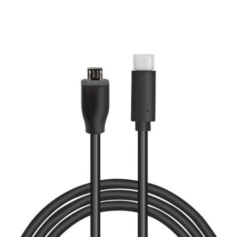 Cablu alimentare si date LOGILINK CU0196, USB Type-C (T) la Micro-USB (T), 0.5m, 2x ecranat, conectori placati cu nichel, Negru