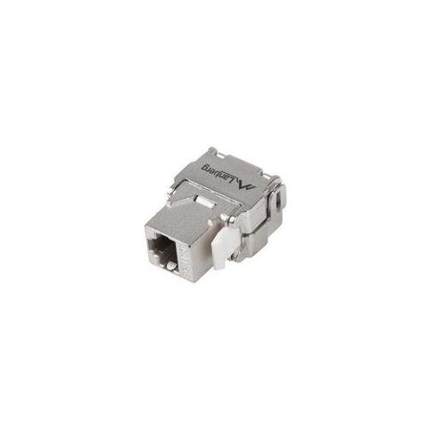 Cuplaj modular cu montaj fara scule Lanberg, Keystone RJ45 180° FTP cat5e, gri