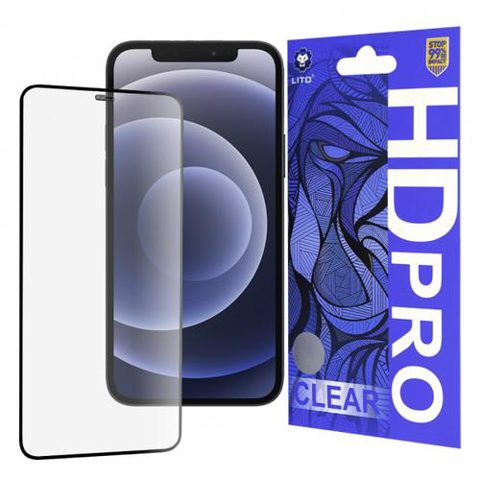 Folie de protectie Ecran Lito HD Pro Clear pentru Apple iPhone 12 / 12 Pro, Sticla Securizata, Full Glue