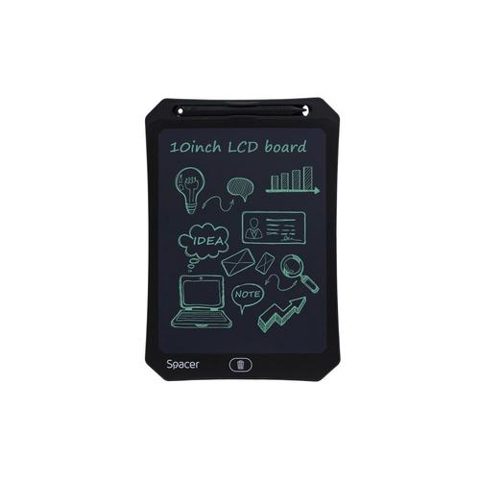 Tableta led pentru scris si desenat, Spacer, 10 inch, SPTB-LED-10 (Negru)