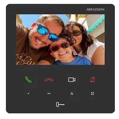 Monitor videointerfon TCP/IP Hikvision DS-KH6100-E1, TFT LCD 4.3 inch 9 butoane, PoE