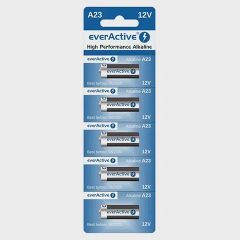 Baterii alcaline EVERACTIVE A23, 12V, 5 buc