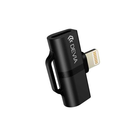 Adaptor Devia Smart Series Lightning la Dual Port Lightning (Negru)