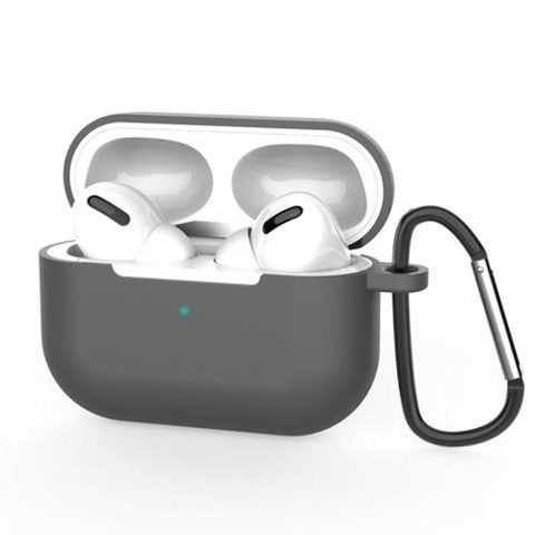 Husa Techsuit Silicone Case pentru Apple AirPods Pro 3, Gri