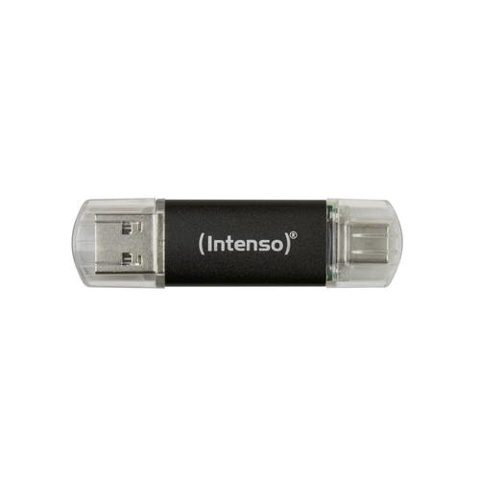 Stick Memorie USB Intenso Twist Line, 64 GB, USB 3.2 (Negru)