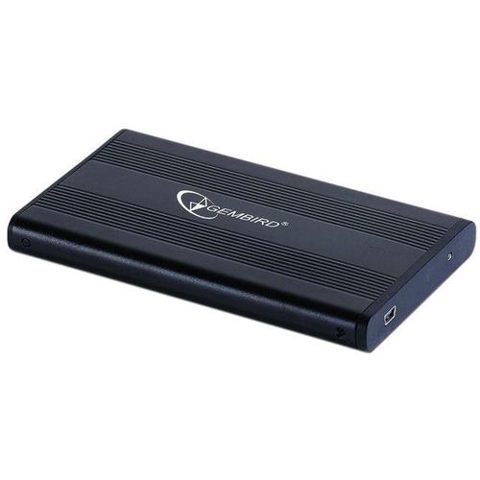 HDD enclosure Gembird for 2.5'' SATA - USB 2.0, Aluminium, Negru