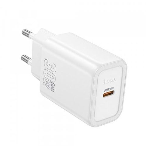 Incarcator Retea HOCO N62, 30W, 3A, 1 x USB-C (Alb)