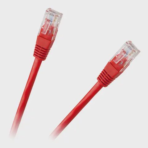 Cablu UTP CAT 6E CCA rosu 1 m