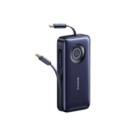 Acumulator extern Baseus EnerCore CR11 E0027J00, 2 Cabluri retractabile USB Type-C, 20000mAh, 100W (Negru)