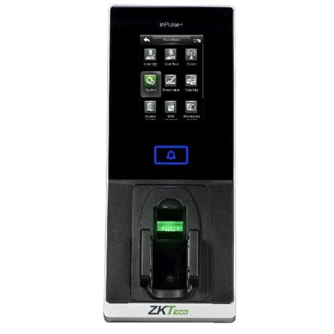 Controler de acces cu functie de pontaj ZKTeco InPULSE+ cu recunoastere vene, amprente, cititor de proximitate si cod PIN