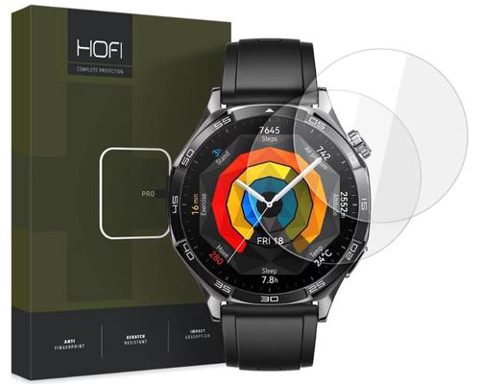 Folie Protectie HOFI Glass PRO+ pentru Huawei Watch GT 5 46mm, Set 2 bucati, Sticla Securizata