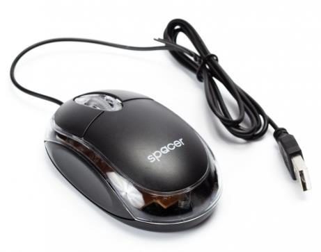 Mouse Spacer SPMO-080, USB (Negru)