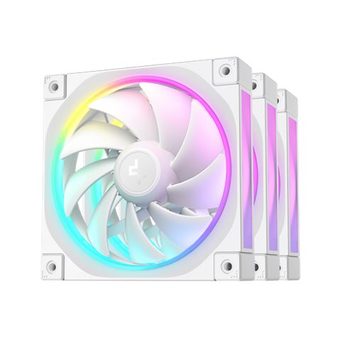 Set ventilatoare Deepcool FL12, 3 x 120mm, 500 - 2150 rpm, iluminare aRGB (Alb)