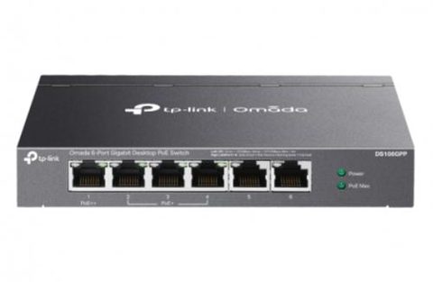 Switch TP-Link Omada DS106GPP, 6 porturi, Gigabit, PoE