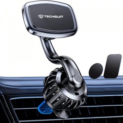 Suport Auto Magnetic Techsuit S3, Universal (Negru)