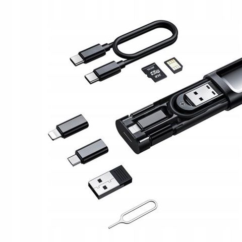 Set de calatorie Mcdodo de adaptoare si cabluri, pentru telefon si calculator cu husa, 9in1