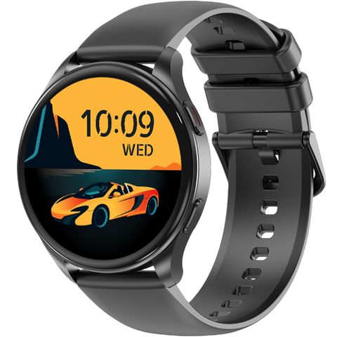 Smartwatch Blackview X20, Ecran AMOLED 1.43inch, Heart Rate Oxygen Monitor, Microfon pentru Apeluri, Aplicatie Android/iOS (Negru)