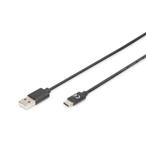Cablu de conectare USB tip C, Assmann, tip C la A, 1 m, negru AK-300154-010-S