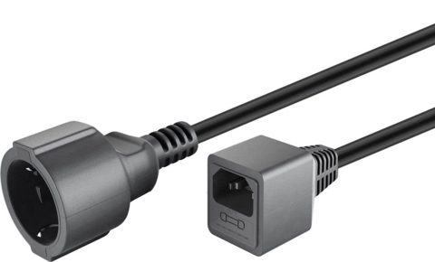 Cablu prelungitor pentru UPS C14 la Schuko siguranta 10A 1.5m, 55528