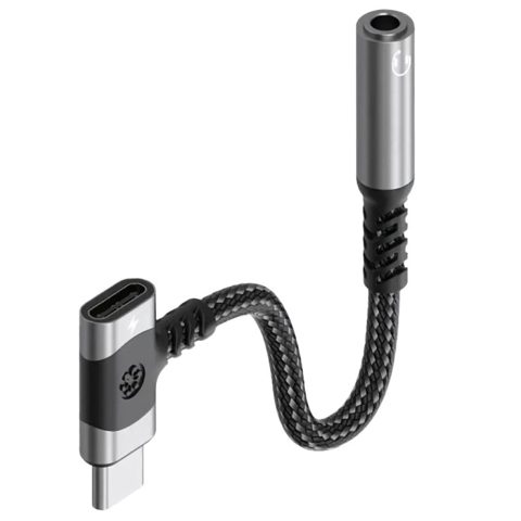 Adaptor audio USB type C la jack 3.5mm DAC T-M + alimentare USB-C brodat 12cm, ku31zvuk05