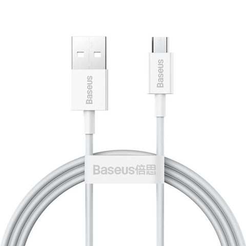 Cablu alimentare si date Baseus, Superior, Fast Charging, USB - Micro-USB 2A 1m, Alb