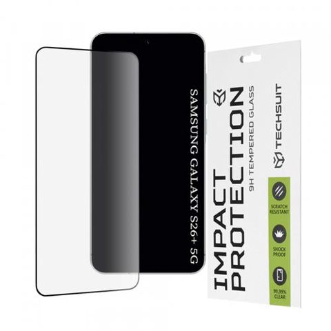 Folie de protectie Ecran Techsuit pentru Samsung Galaxy S26 Plus, Sticla Securizata, Full Glue, 111D, Neagra