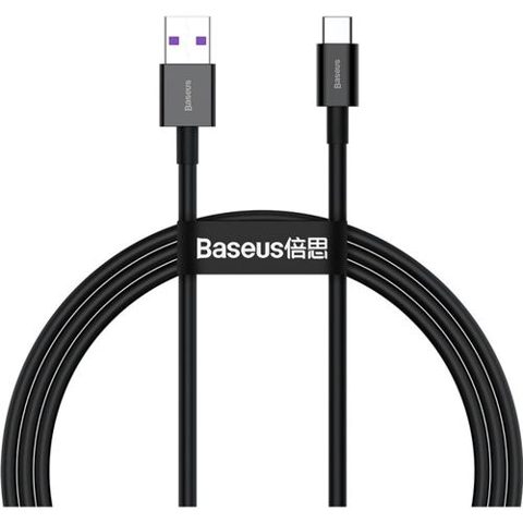 Cablu de date Baseus CATYS-A01, USB - USB Type-C, 2 m, Fast Charge, 66W, Negru