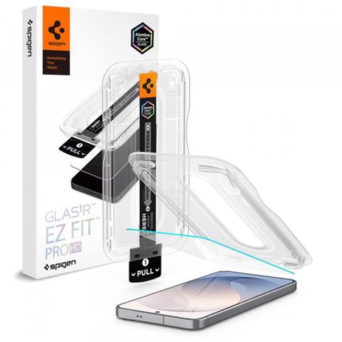 Folie de protectie Ecran Spigen AGL11996 GlastR EZ FIT Pro HD pentru Samsung Galaxy S26 FE S741, Sticla Securizata, Full Glue