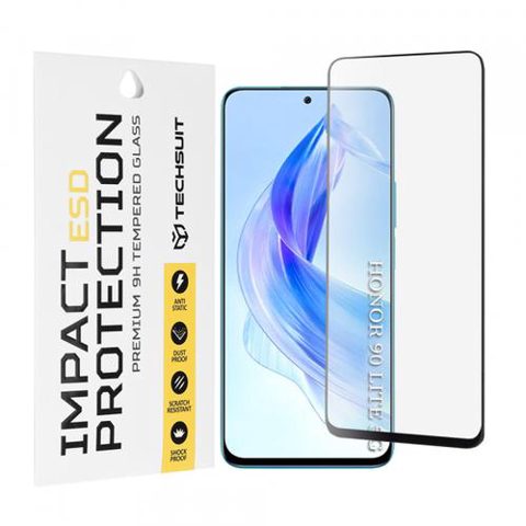 Folie de protectie Ecran Techsuit pentru Honor 90 Lite, Sticla Securizata, Full Glue