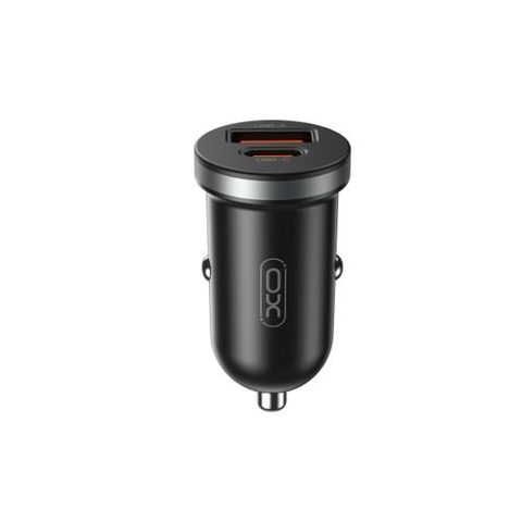 Incarcator Auto XO Design CC56, 30W, 3A, 1 x USB-A - 1 x USB-C (Negru)