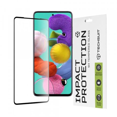 Folie de protectie Ecran Techsuit pentru Samsung Galaxy A51 5G A516 / A51 A515, Sticla Securizata, Full Glue, 111D