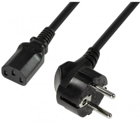 Cablu alimentare Logilink CP095, Schuko - C13, 3m (Negru)