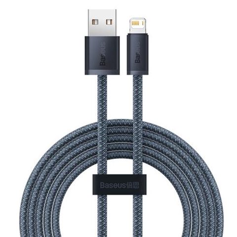 Cablu de date Baseus CALD000516, USB - Lightning, 2.4A, 2m, Gri