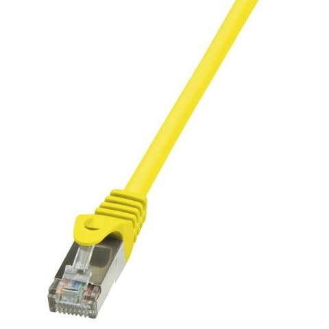Cablu FTP LOGILINK Cat5e, cupru-aluminiu, 1 m, galben, AWG26, ecranat CP1037S