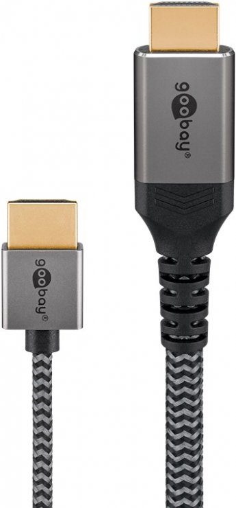 Cablu Slim High Speed HDMI 4K60Hz T-T 5m brodat, Goobay G75755
