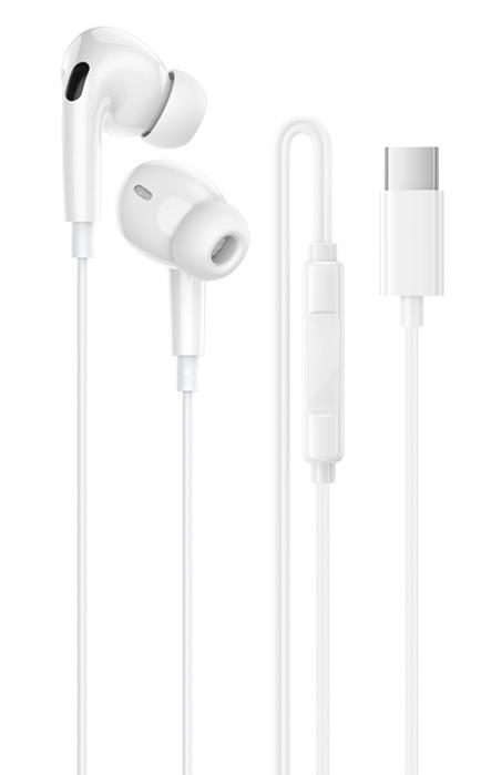 Casti Stereo Borofone BM100 Pro Fuente, USB-C, Microfon (Alb)