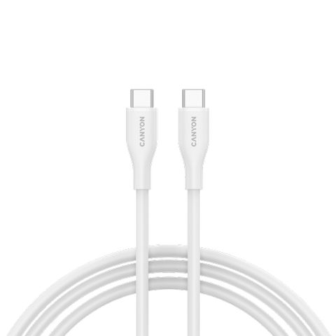 Cablu de date CANYON CNS-CC60SC10W, 60 W, USB Type-C, 1m (Alb)
