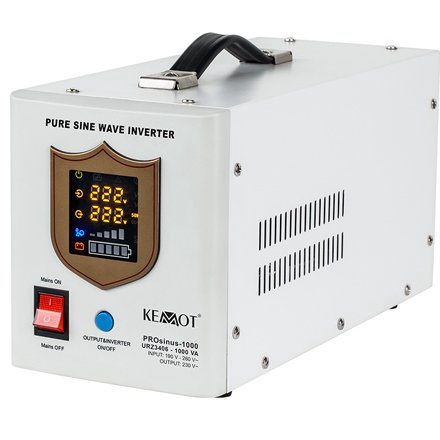 UPS CENTRALE TERMICE SINUS PUR 1000VA/700W 12V KEMOT URZ3406, borne externe